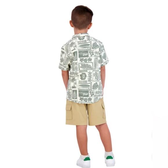 Boy’s Tropical Shirts Cargo Shorts 3 piece Set Size 5 NWT - Picture 9 of 13